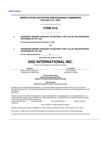 Thumbnail Digi International
 10-Q Quarterly Report FY 