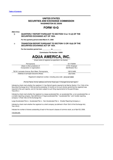 Thumbnail Essential Utilities
 10-Q Quarterly Report FY 