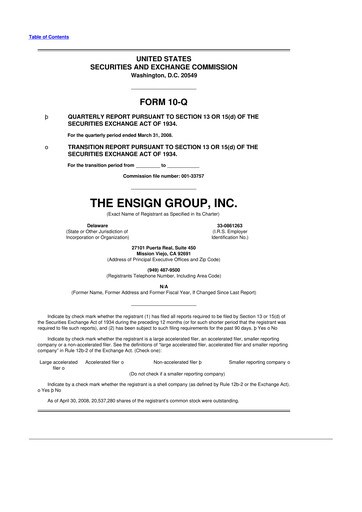 Thumbnail The Ensign Group 10-Q Quarterly Report FY 