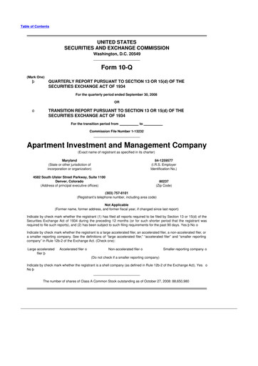 Thumbnail Aimco 10-Q Quarterly Report FY 