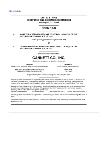 Thumbnail Tegna 10-Q Quarterly Report FY 