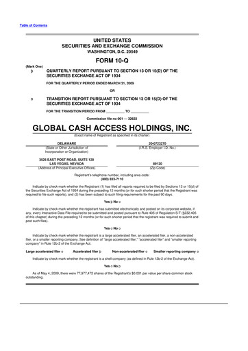 Thumbnail Everi Holdings
 10-Q Quarterly Report FY 