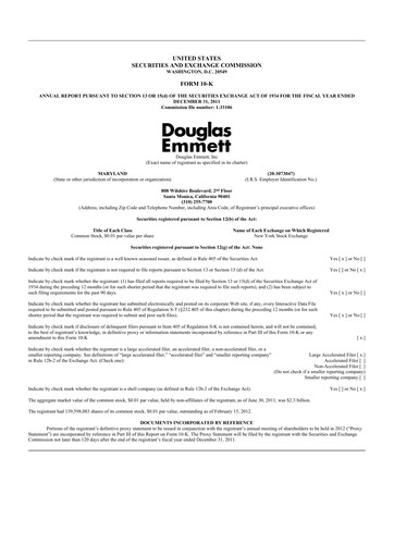 Thumbnail Douglas Emmett 10-K Annual Report 2011