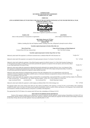 Thumbnail Douglas Emmett 10-K Annual Report 2012