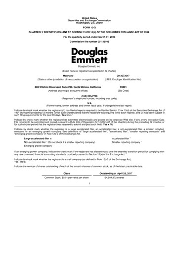 Thumbnail Douglas Emmett 10-Q Quarterly Report FY2017 