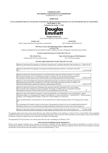 Thumbnail Douglas Emmett 10-K Annual Report 2018