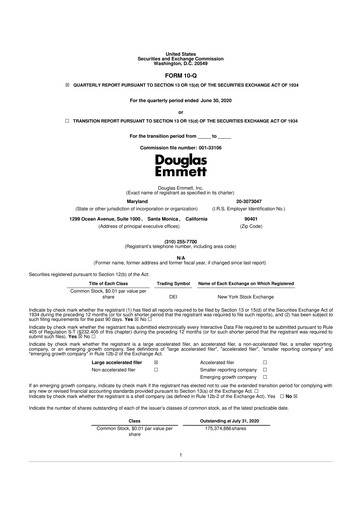 Thumbnail Douglas Emmett 10-Q Quarterly Report FY2020 