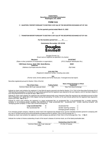 Thumbnail Douglas Emmett 10-Q Quarterly Report FY2022 