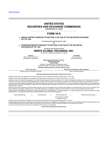 Thumbnail Herc Holdings
 10-K Annual Report 2014