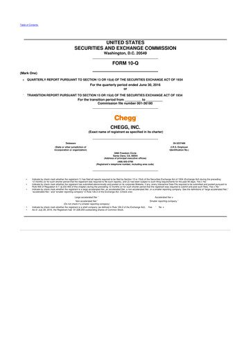 Thumbnail Chegg
 10-Q Quarterly Report FY2016 