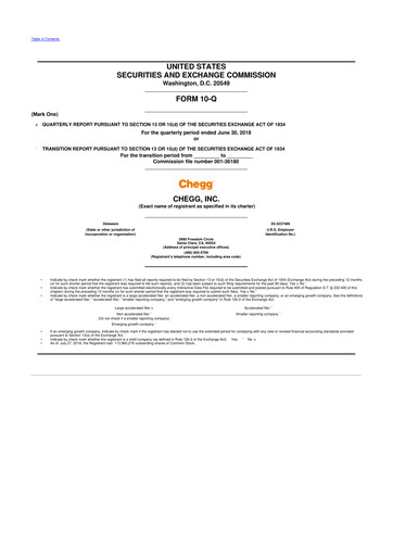 Thumbnail Chegg
 10-Q Quarterly Report FY2018 