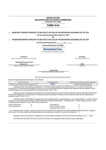 Thumbnail Smartsheet 10-Q Quarterly Report FY2021 