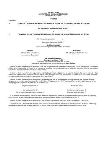 Thumbnail Globalstar
 10-Q Quarterly Report FY2017 