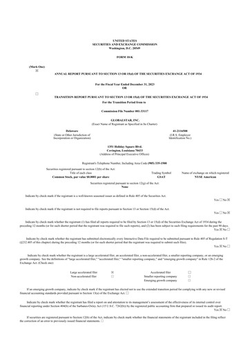 Thumbnail Globalstar
 10-K Annual Report 2023