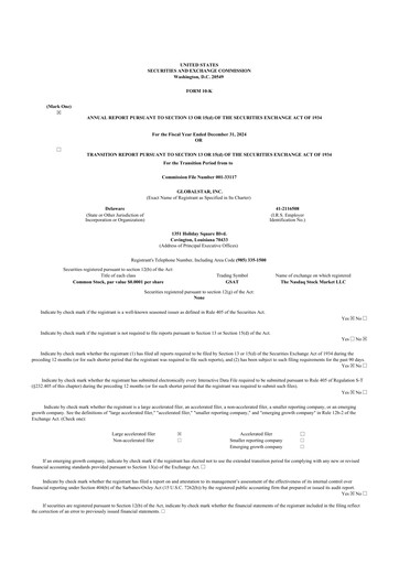 Thumbnail Globalstar
 10-K Annual Report 2024