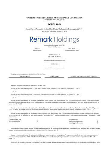 Thumbnail Remark Holdings 10-K Annual Report 2023