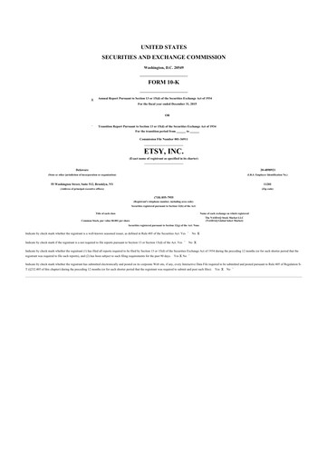 Thumbnail Etsy 10-K Annual Report 2015