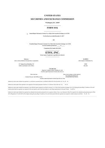 Thumbnail Etsy 10-K Annual Report 2017