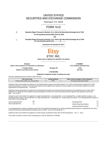 Thumbnail Etsy 10-Q Quarterly Report FY2024 