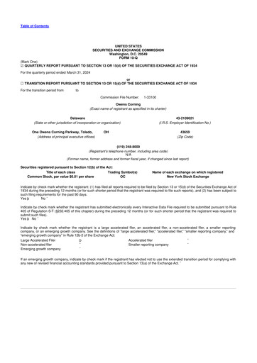 Thumbnail Owens Corning
 10-Q Quarterly Report FY2024 