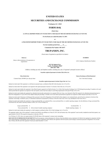 Thumbnail Trupanion
 10-K Annual Report 2015