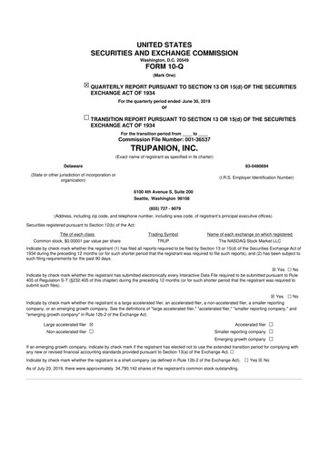 Thumbnail Trupanion
 10-Q Quarterly Report FY2019 