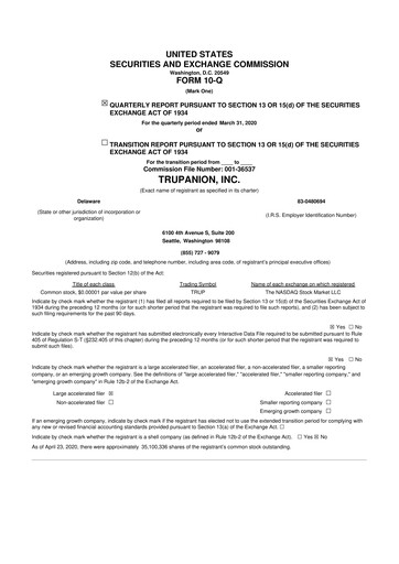 Thumbnail Trupanion
 10-Q Quarterly Report FY2020 