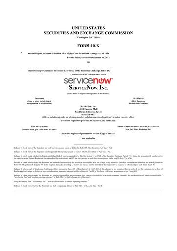 Thumbnail ServiceNow 10-K Annual Report 2012