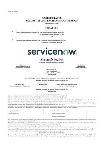 Thumbnail ServiceNow 10-K Annual Report 2020