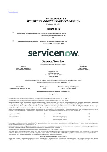 Thumbnail ServiceNow 10-K Annual Report 2021