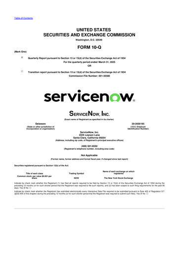 Vorschaubild ServiceNow 10-Q Quartalsbericht 2025 