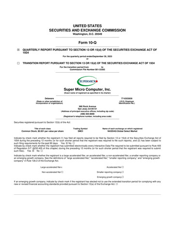 Thumbnail Supermicro 10-Q Quarterly Report FY2024 
