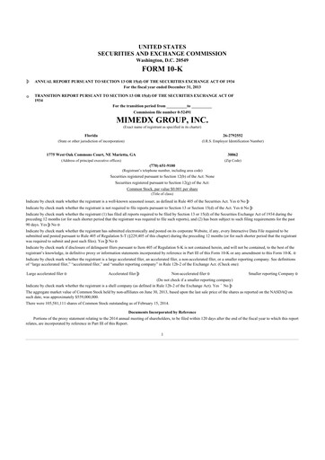 Thumbnail MiMedx Group 10-K Annual Report 2013