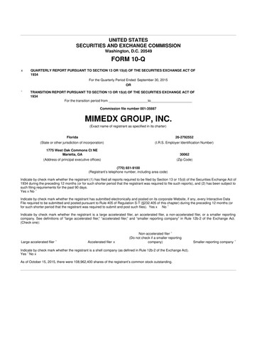Thumbnail MiMedx Group 10-Q Quarterly Report FY2015 