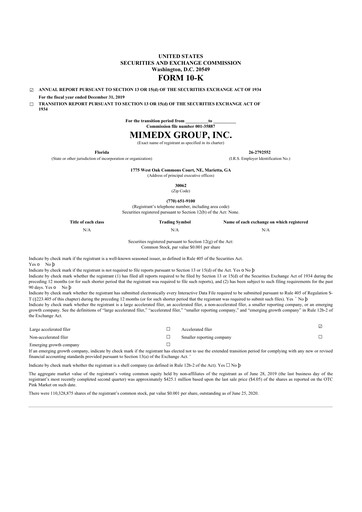 Thumbnail MiMedx Group 10-K Annual Report 2019