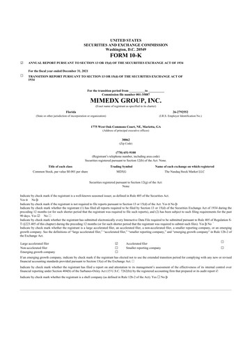 Thumbnail MiMedx Group 10-K Annual Report 2021