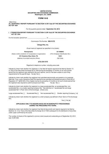 Thumbnail Omega Flex 10-Q Quarterly Report FY2012 