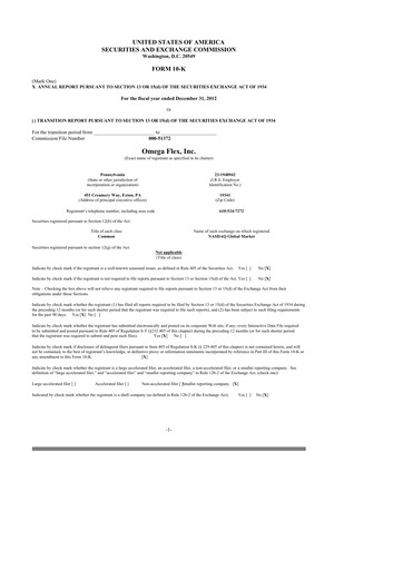 Thumbnail Omega Flex 10-K Annual Report 2012