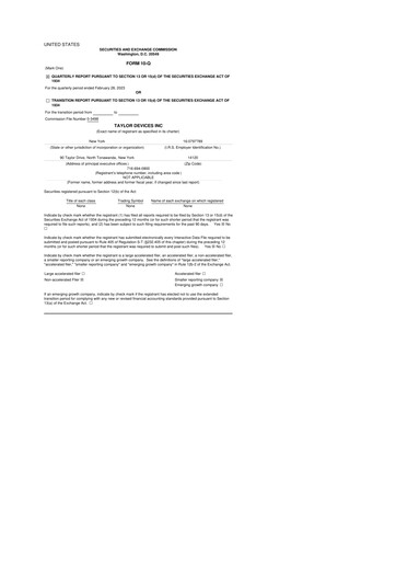 Vorschaubild Taylor Devices 10-Q Quartalsbericht 2023 