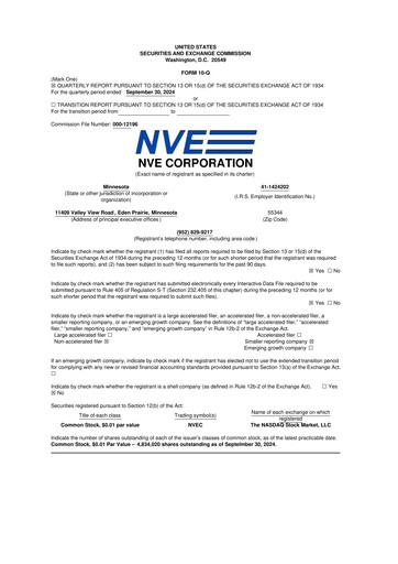 Thumbnail NVE Corporation
 10-Q Quarterly Report FY2025 