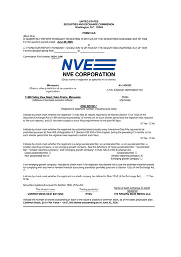 Thumbnail NVE Corporation
 10-Q Quarterly Report FY2027 