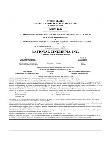 Thumbnail National CineMedia 10-K Annual Report 2023