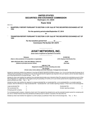 Thumbnail Aviat Networks 10-Q Quarterly Report FY2020 