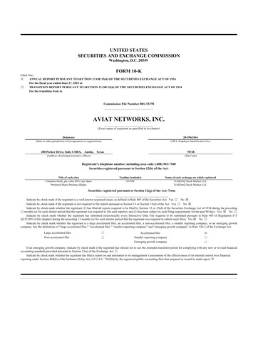 Miniature Aviat Networks 10-K Rapport annuel 2025