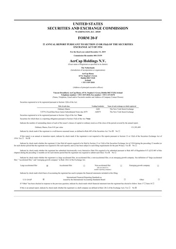 Thumbnail AerCap 20-F Annual Report 2019