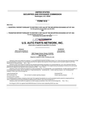 Thumbnail CarParts.com
 10-Q Quarterly Report FY 