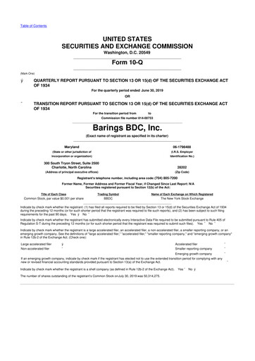 Vorschaubild Barings BDC 10-Q Quartalsbericht  