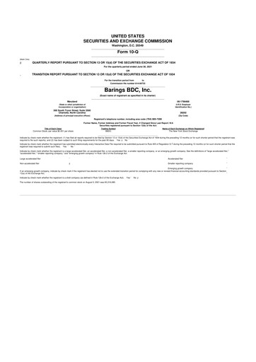 Vorschaubild Barings BDC 10-Q Quartalsbericht  