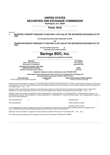 Vorschaubild Barings BDC 10-Q Quartalsbericht 2025 