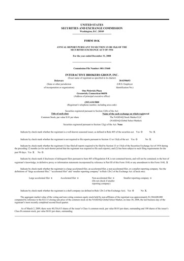 Thumbnail Interactive Brokers
 10-K Annual Report 